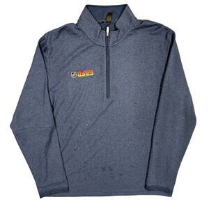 Adidas NHL All Star Game 2023 1/4 Zip Lightweight Sweatshirt Blue Large